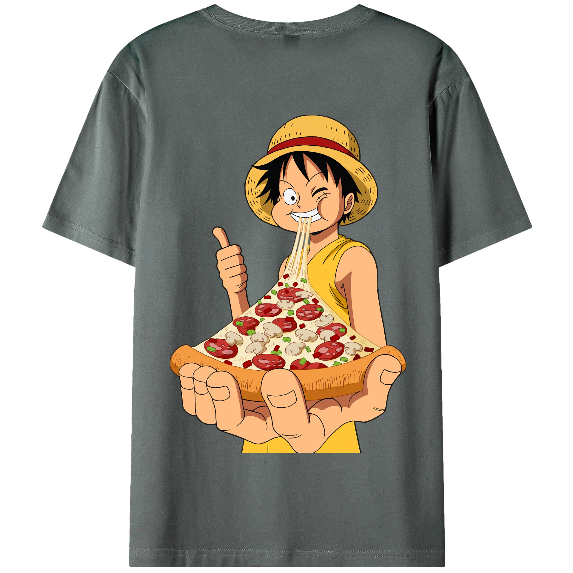 ワンピース モンキー・D・ルフィ ONE PIECE Monkey D. Luffy 綿100％半袖Tシャツ（背面プリント）